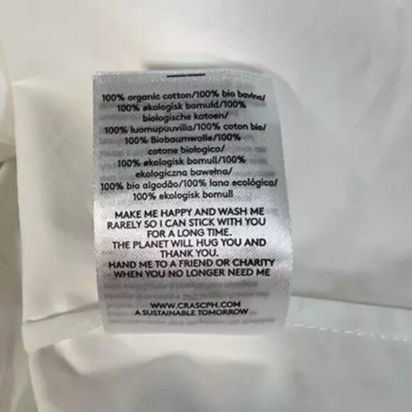 CRAS Denmark Nayacras Women Blouse Ebroidered Collar Shirt Top White size 36 - Picture 7 of 12